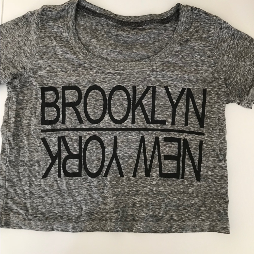 Gray crop top